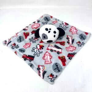 Swiggles Dalmatian Lovey Puppy Dog‎ Plush Fire Trucks Gray Red Security Blanket